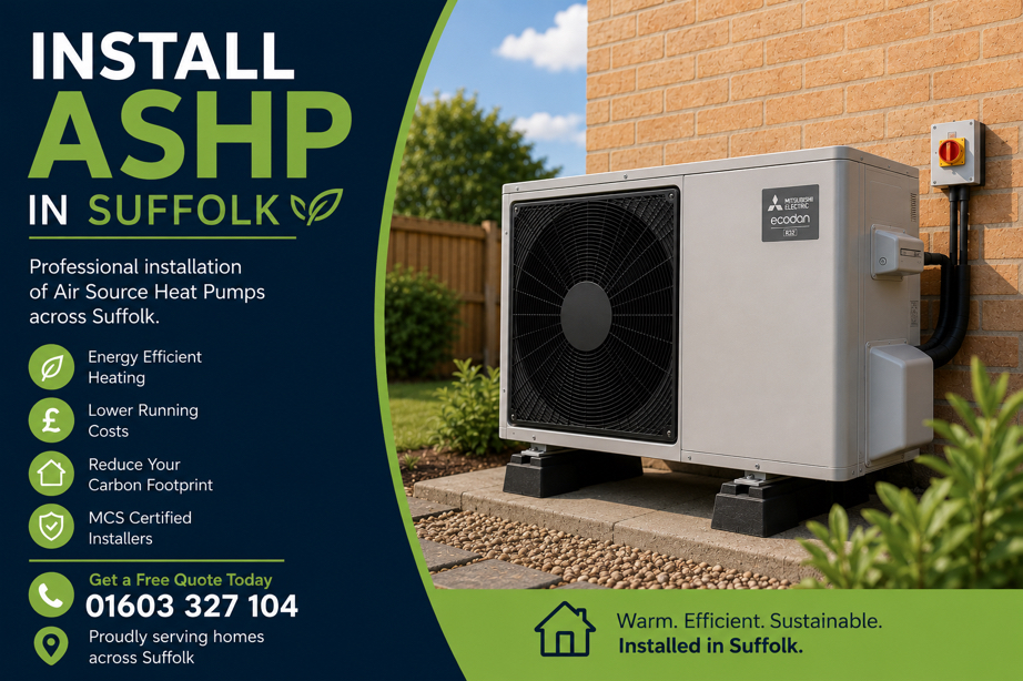 Air source heat pump installation